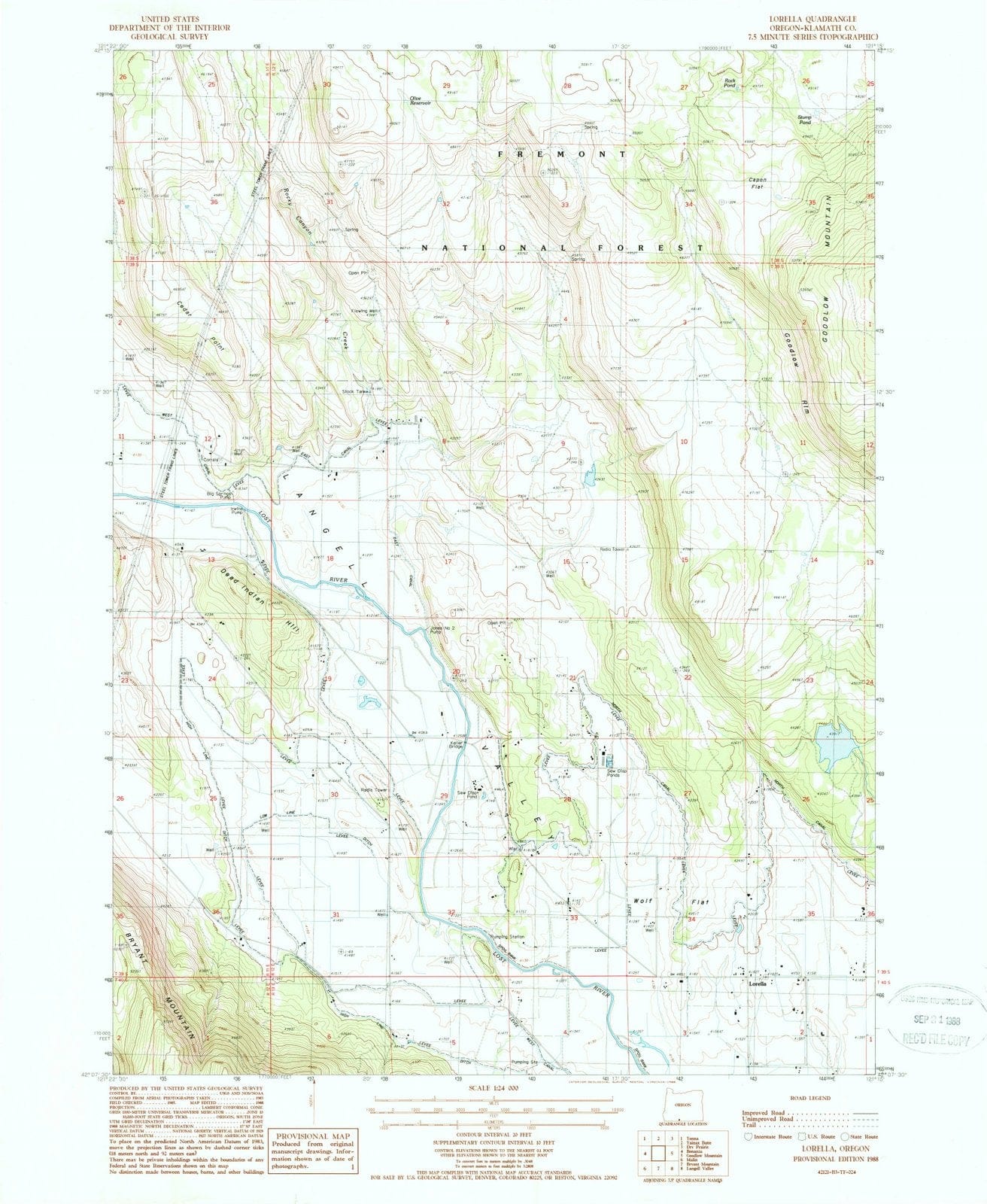 1988 Lorella, OR - Oregon - USGS Topographic Map