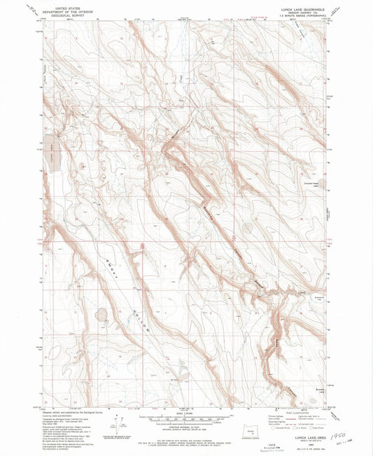 1980 Lunch Lake, OR - Oregon - USGS Topographic Map