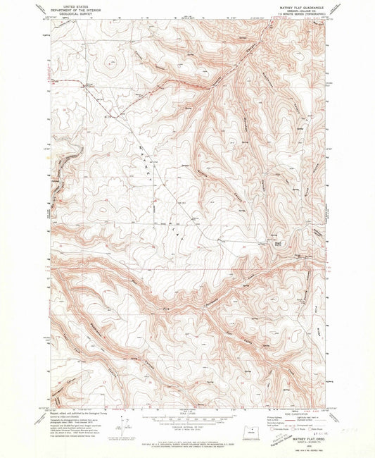 1970 Matney Flat, OR - Oregon - USGS Topographic Map