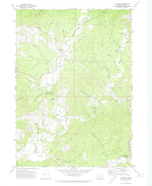 1971 Mc Kinley, OR - Oregon - USGS Topographic Map
