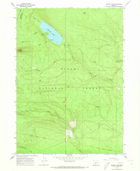 1967 Miller Lake, OR - Oregon - USGS Topographic Map
