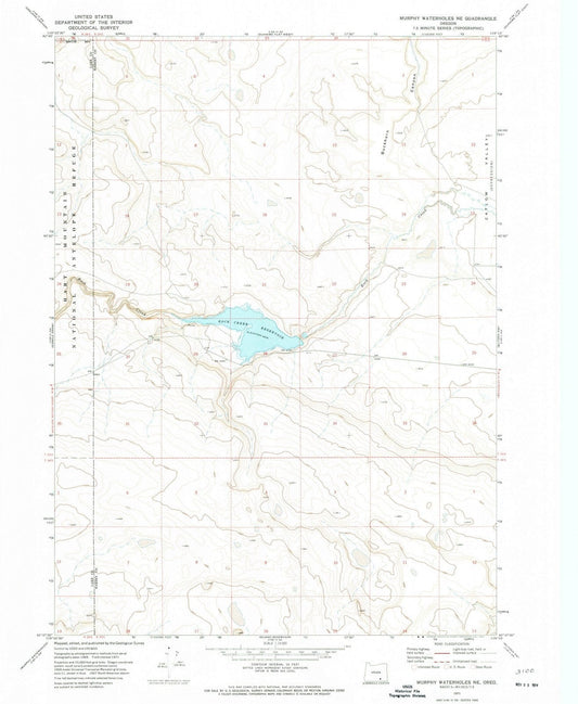 1971 Murphy Waterholes, OR - Oregon - USGS Topographic Map
