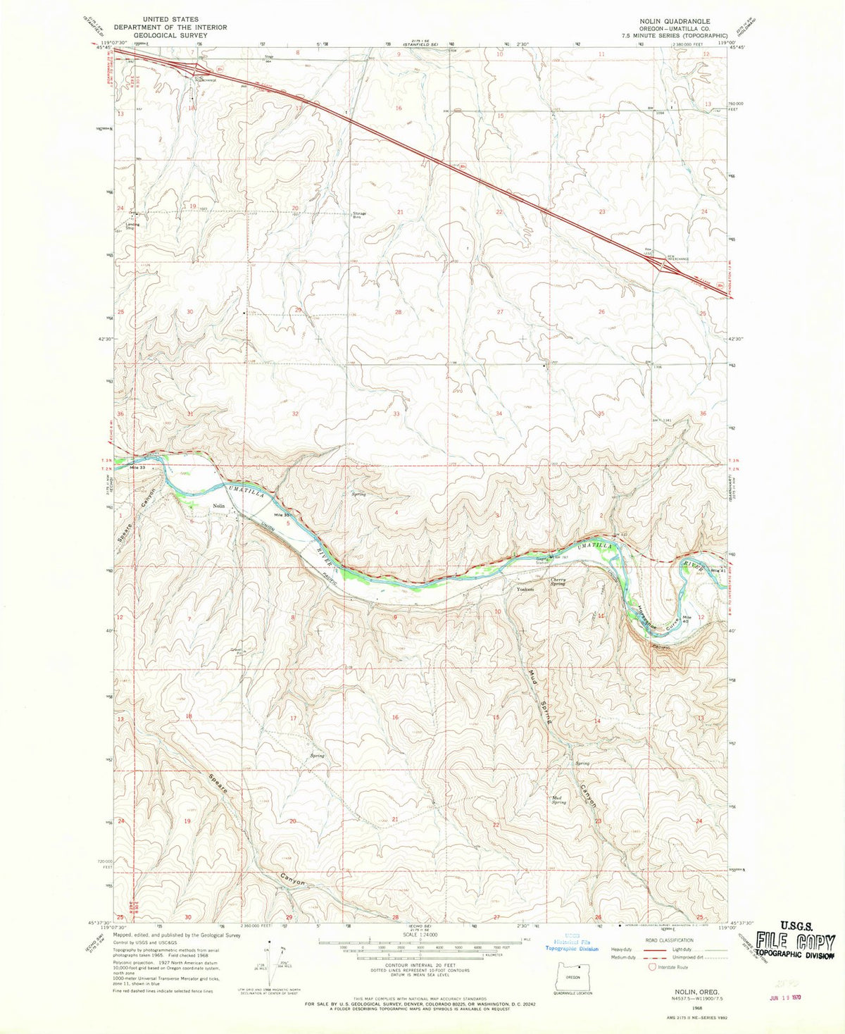 1968 Nolin, OR - Oregon - USGS Topographic Map