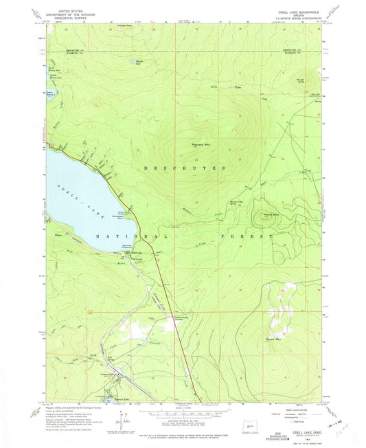 1963 Odell Lake, OR - Oregon - USGS Topographic Map