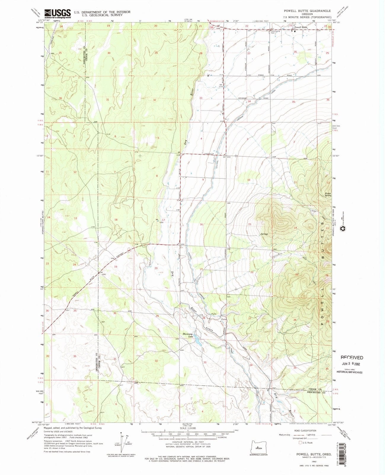 1962 Powell Butte, OR - Oregon - USGS Topographic Map