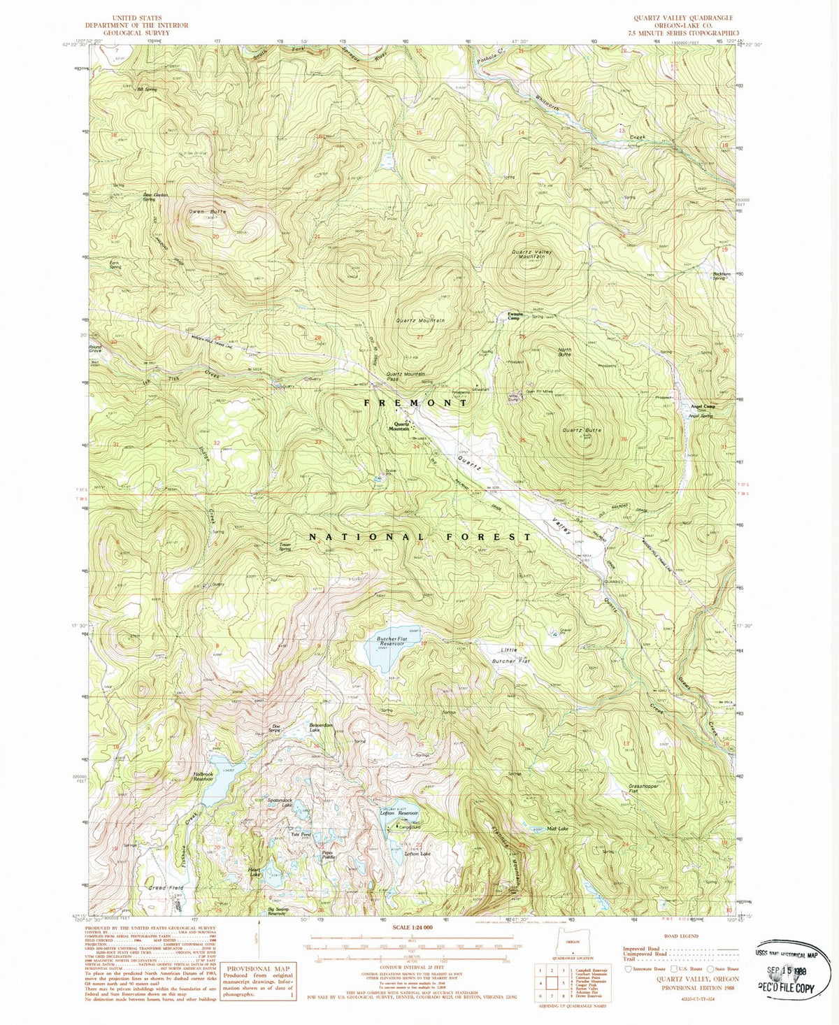 1988 Quartz Valley, OR - Oregon - USGS Topographic Map