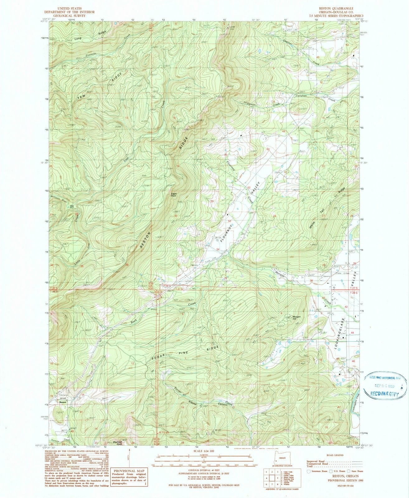 1990 Reston, OR - Oregon - USGS Topographic Map