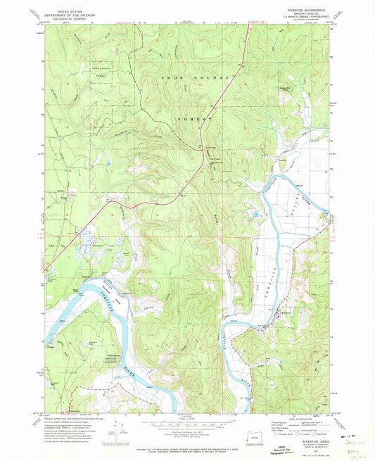 1971 Riverton, OR - Oregon - USGS Topographic Map