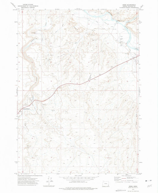 1972 Rome, OR - Oregon - USGS Topographic Map