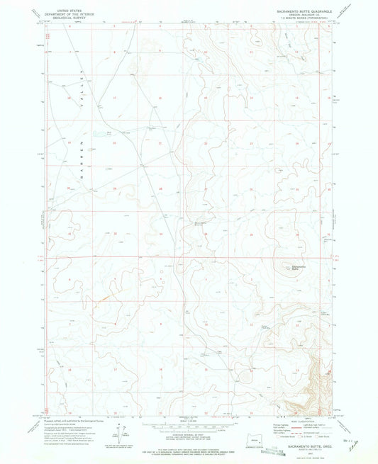 1972 Sacramento Butte, OR - Oregon - USGS Topographic Map