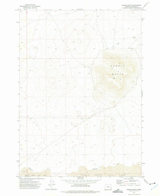 1972 Saddle Butte, OR - Oregon - USGS Topographic Map