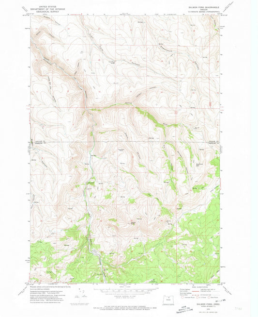 1970 Salmon Fork, OR - Oregon - USGS Topographic Map