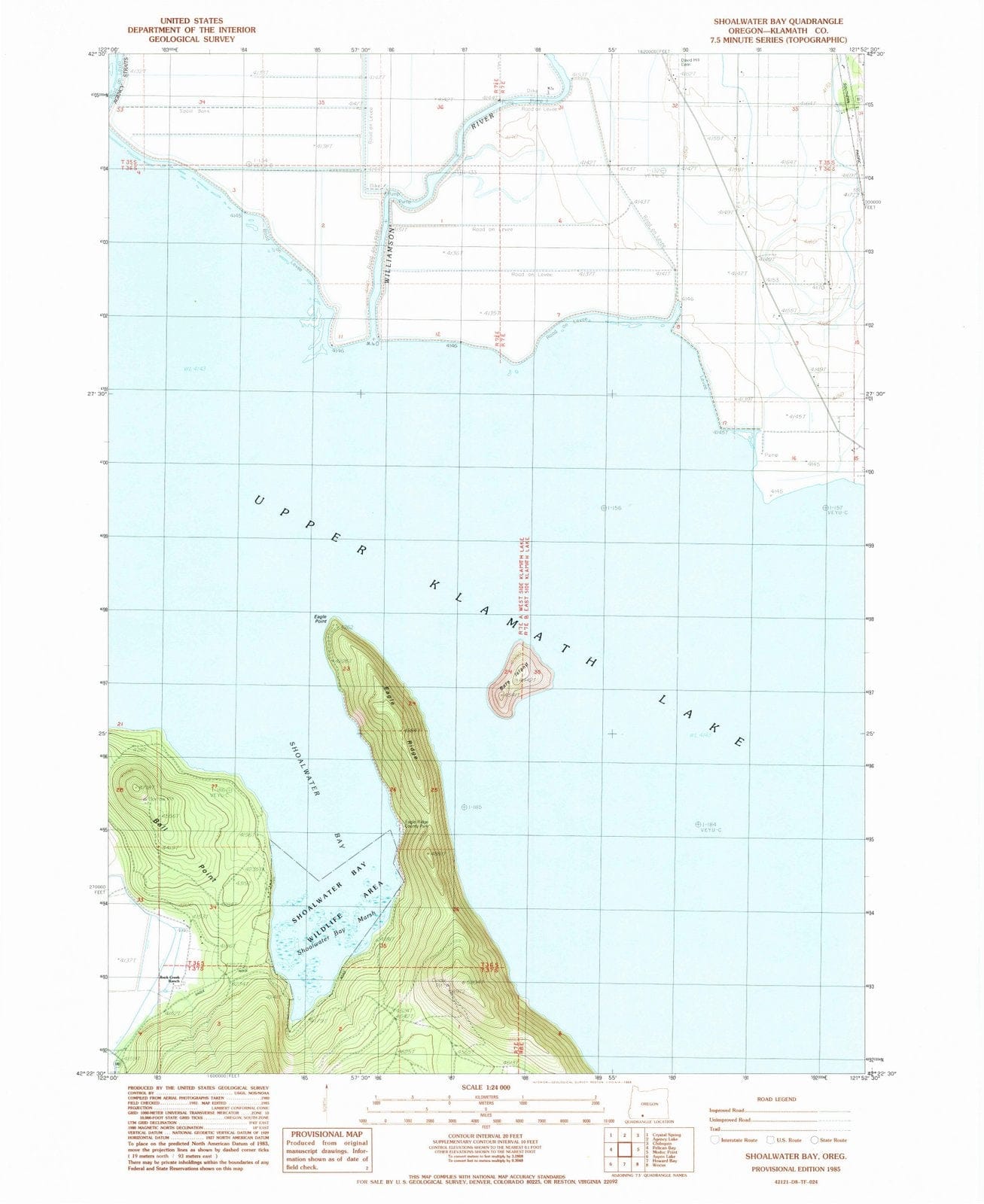 1985 Shoalwater Bay, OR - Oregon - USGS Topographic Map