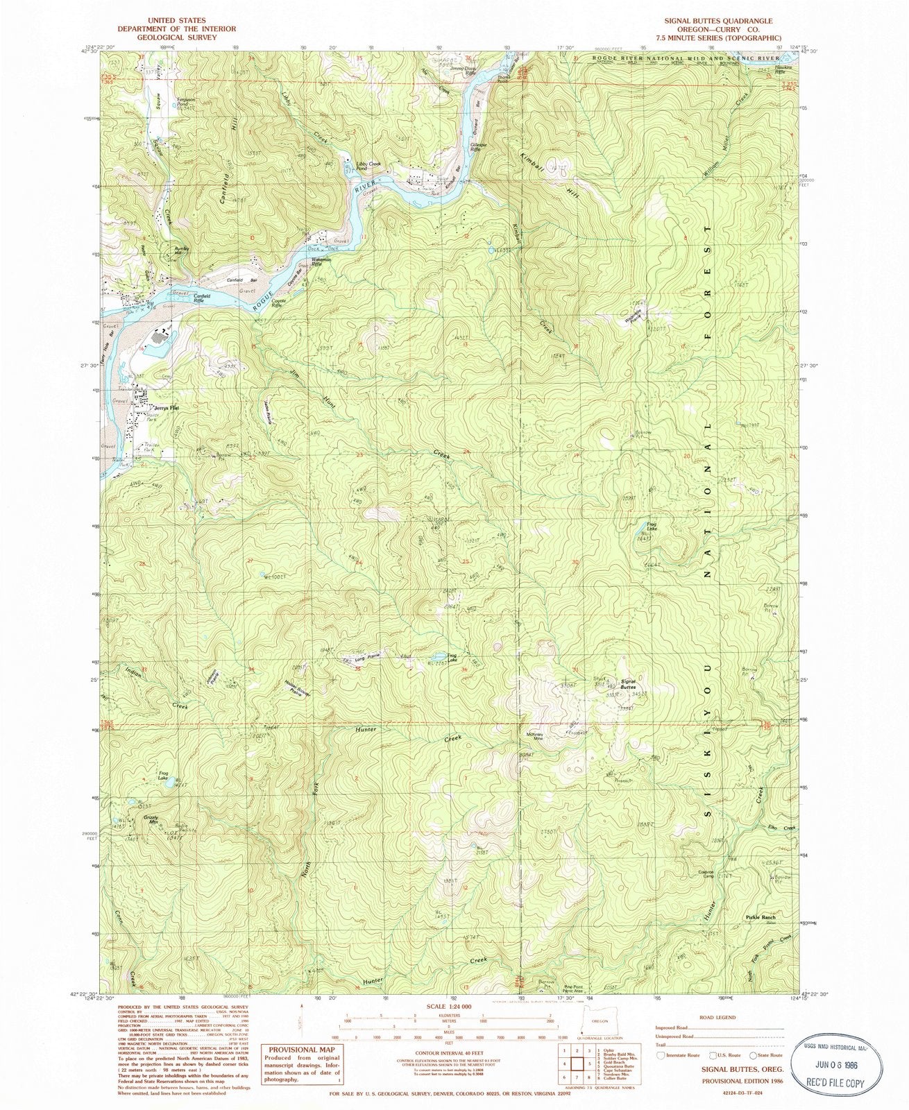 1986 Signal Buttes, OR - Oregon - USGS Topographic Map