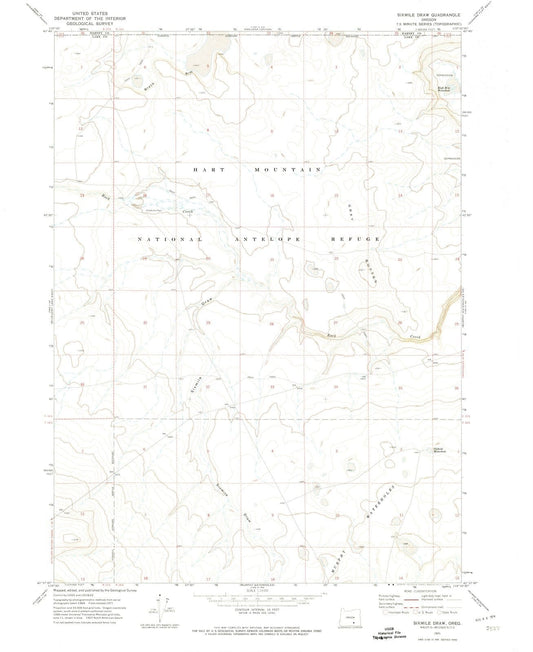 1971 Sixmileraw, OR - Oregon - USGS Topographic Map