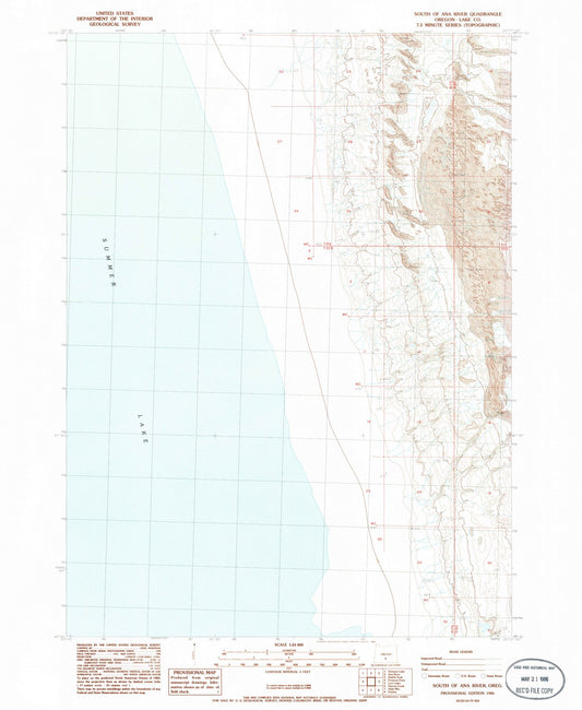 1986 South of Ana River, OR - Oregon - USGS Topographic Map
