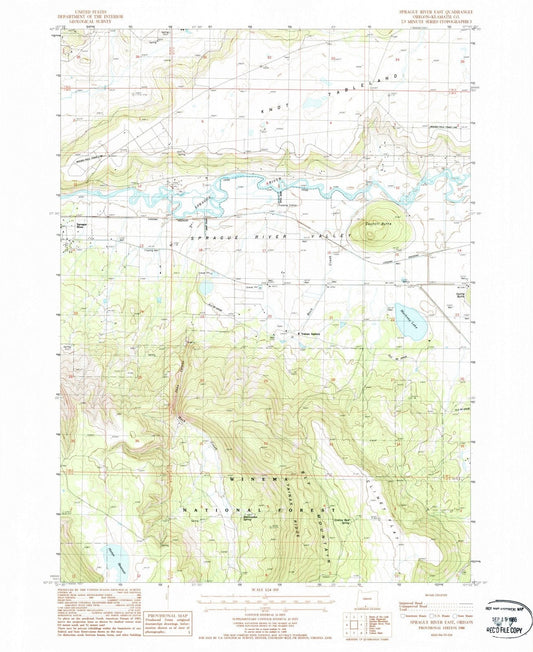 1988 Sprague River East, OR - Oregon - USGS Topographic Map