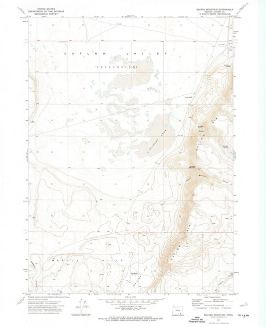 1971 Square Mountain, OR - Oregon - USGS Topographic Map