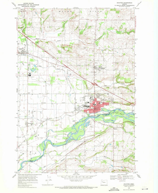 1969 Stayton, OR - Oregon - USGS Topographic Map