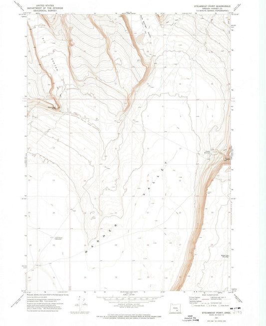 1971 Steamboat Point, OR - Oregon - USGS Topographic Map