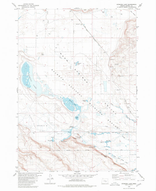 1980 Stinking Lake, OR - Oregon - USGS Topographic Map
