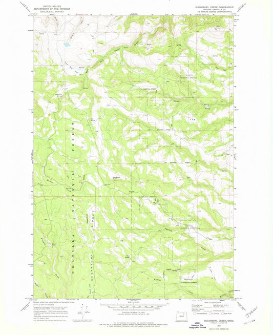 1969 Sugarbowl Creek, OR - Oregon - USGS Topographic Map