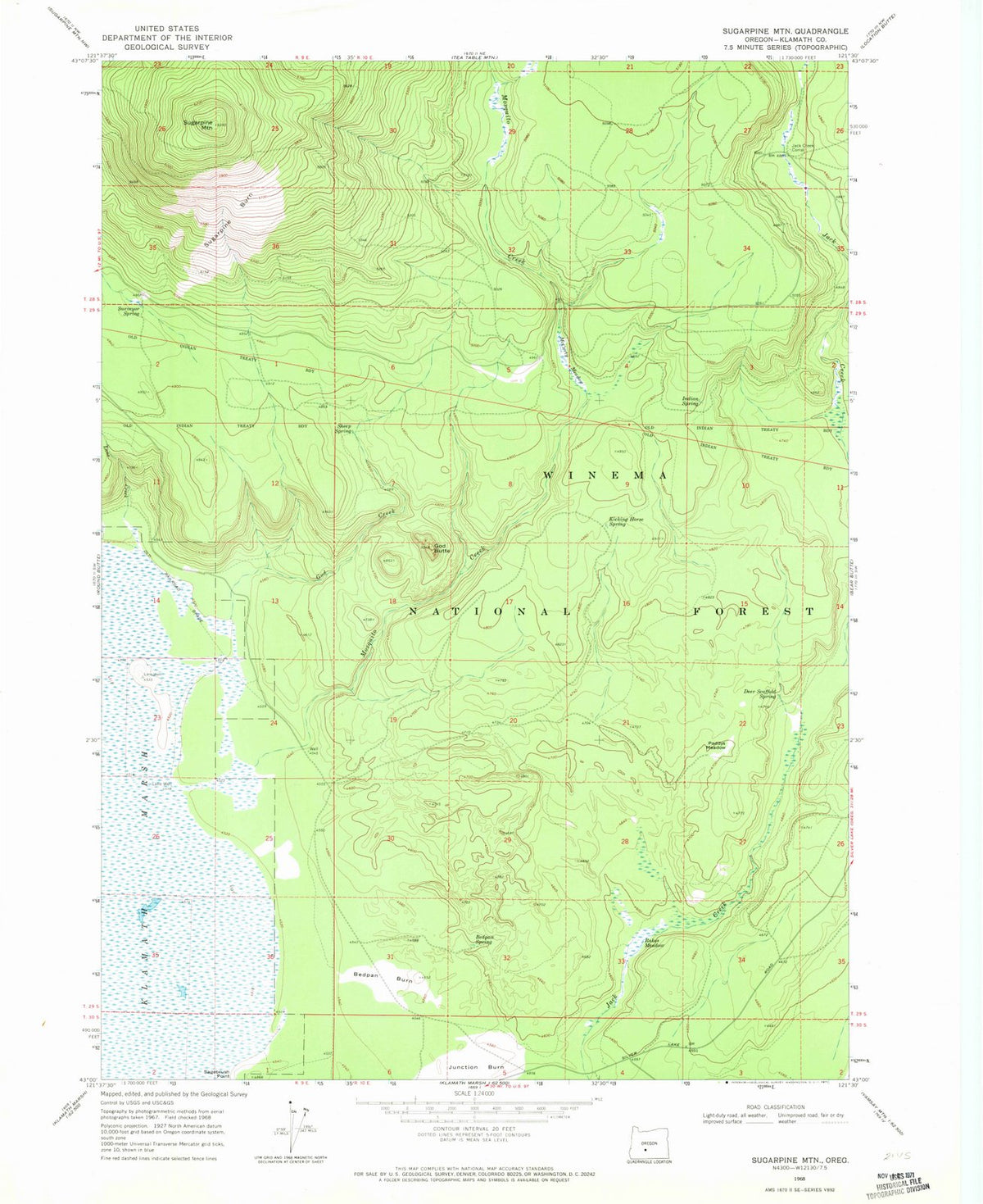 1968 Sugarpine MTN, OR - Oregon - USGS Topographic Map v2