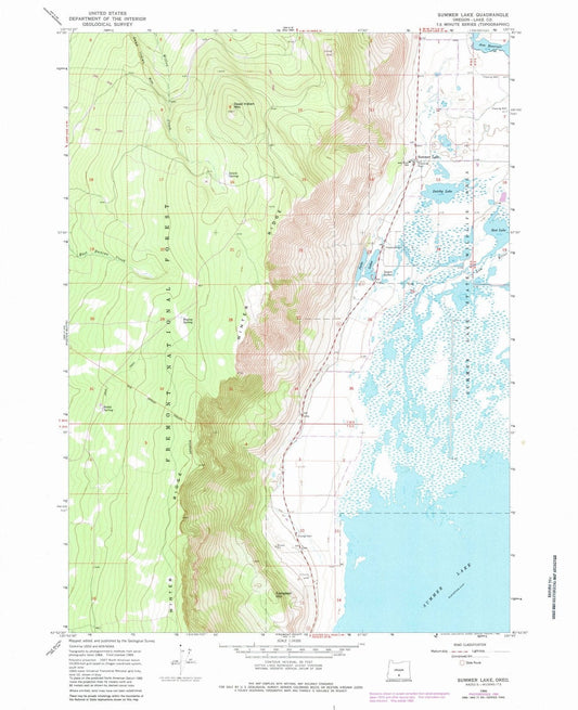 1966 Summer Lake, OR - Oregon - USGS Topographic Map