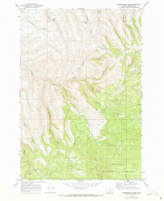 1969 Summerfield Ridge, OR - Oregon - USGS Topographic Map