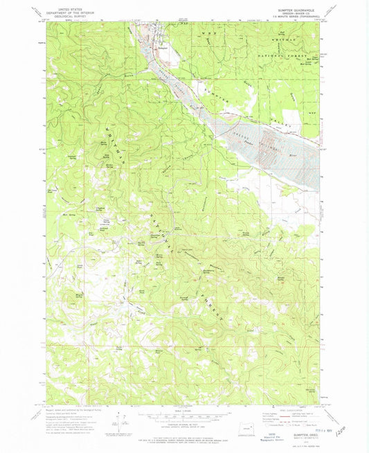1972 Sumpter, OR - Oregon - USGS Topographic Map