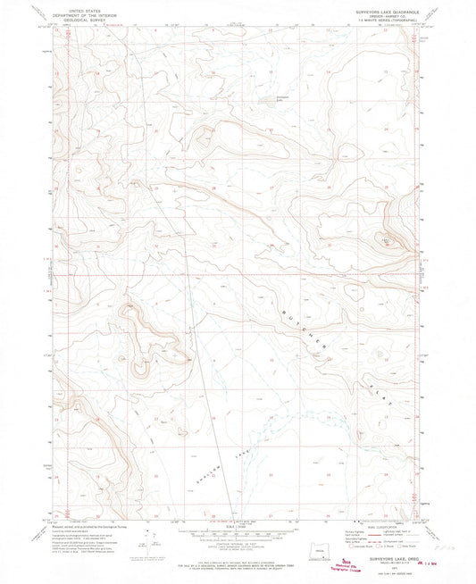 1971 Surveyors Lake, OR - Oregon - USGS Topographic Map