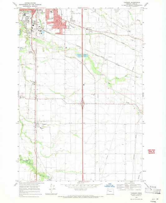 1969 Tangent, OR - Oregon - USGS Topographic Map