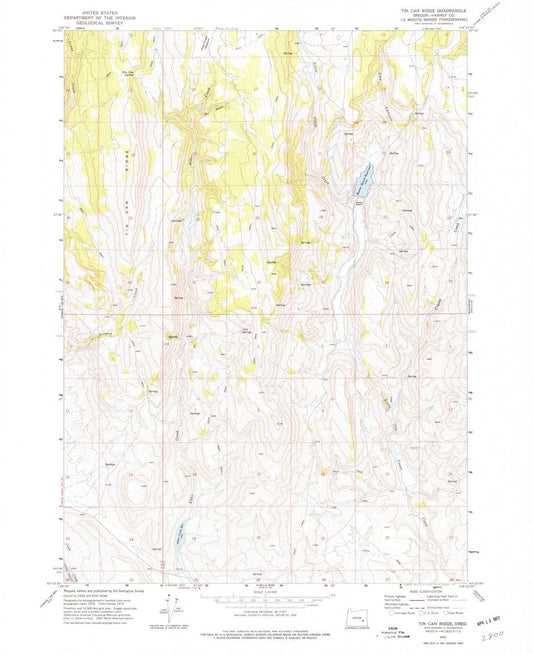 1972 Tin Can Ridge, OR - Oregon - USGS Topographic Map