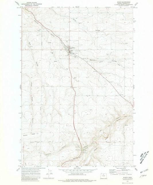 1971 Wasco, OR - Oregon - USGS Topographic Map