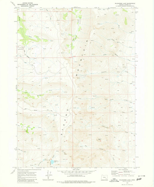 1968 Wildhorse Lake, OR - Oregon - USGS Topographic Map