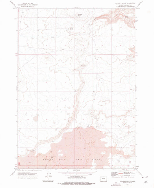 1972 Wrangle Butte, OR - Oregon - USGS Topographic Map