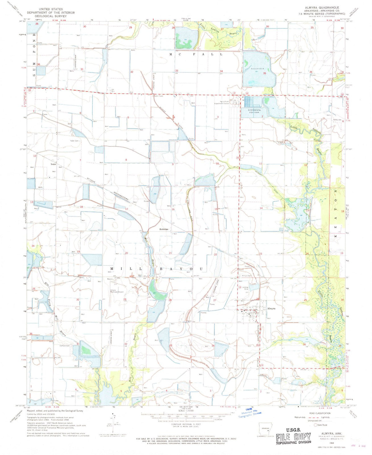 1968 Almyra, AR - Arkansas - USGS Topographic Map