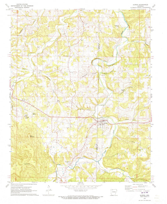 1972 Alpena, AR - Arkansas - USGS Topographic Map