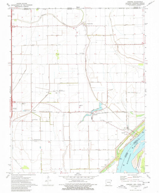 1972 Armorel, AR - Arkansas - USGS Topographic Map