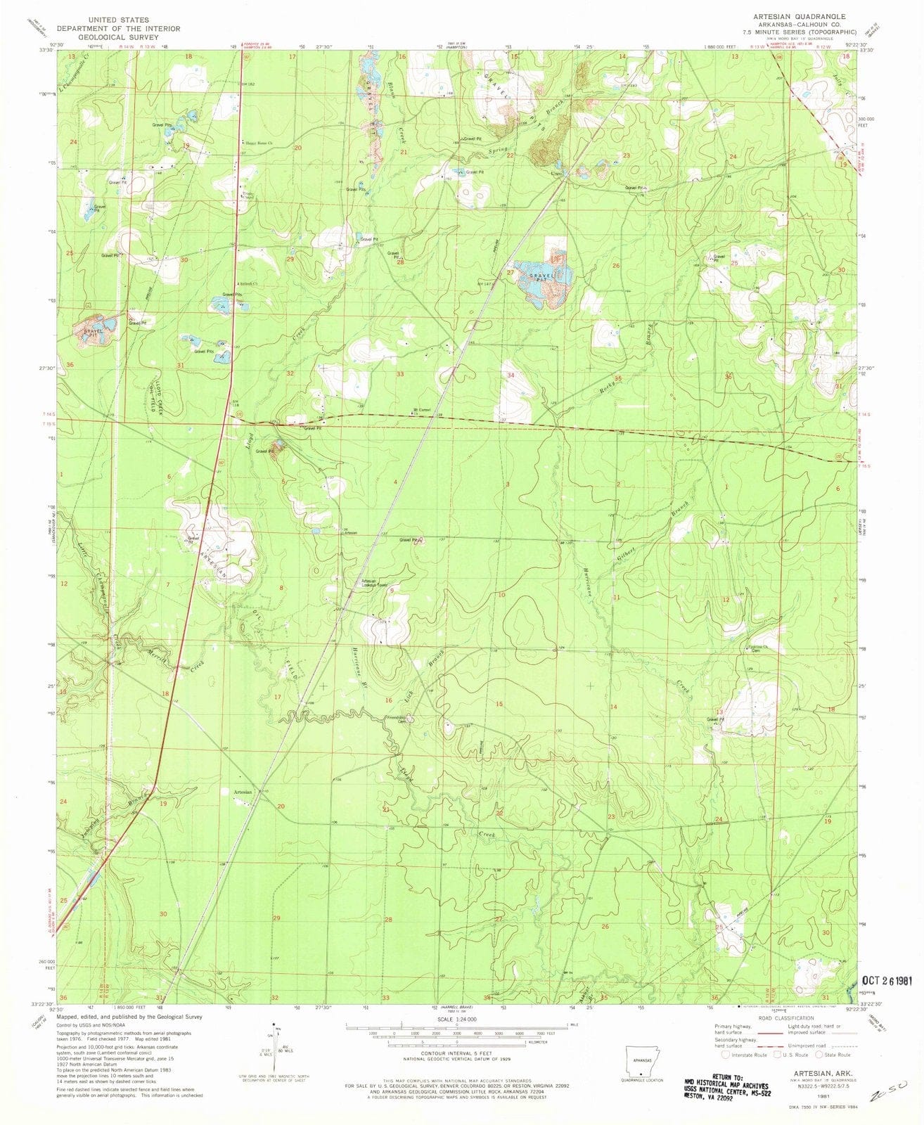 1981 Artesian, AR - Arkansas - USGS Topographic Map