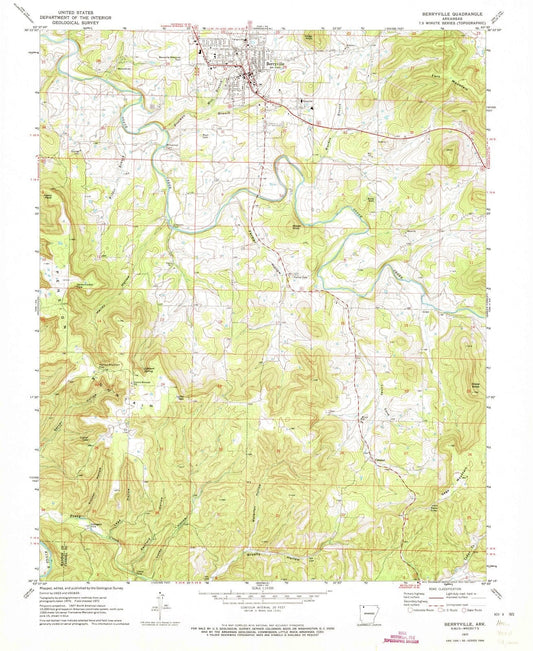 1972 Berryville, AR - Arkansas - USGS Topographic Map