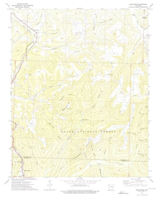 1973 Brentwood, AR - Arkansas - USGS Topographic Map
