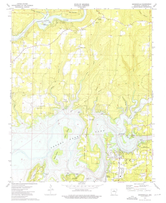 1973 Brownsville, AR - Arkansas - USGS Topographic Map