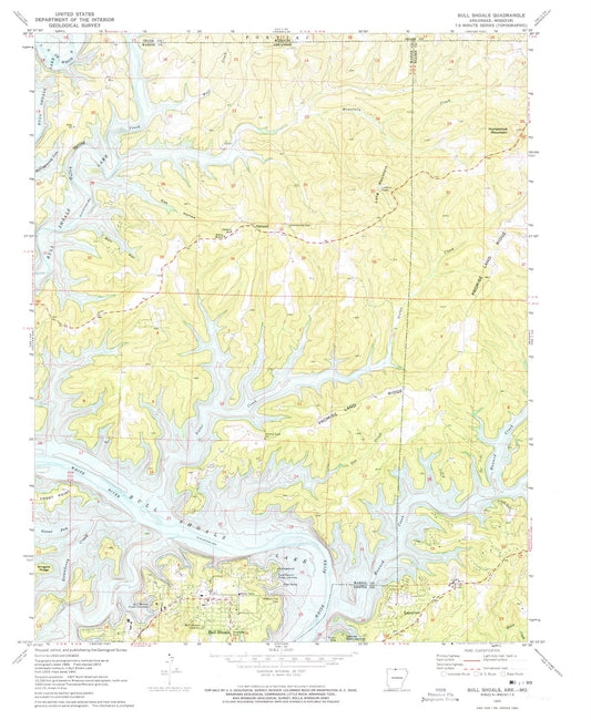 1972 Bull Shoals, AR - Arkansas - USGS Topographic Map