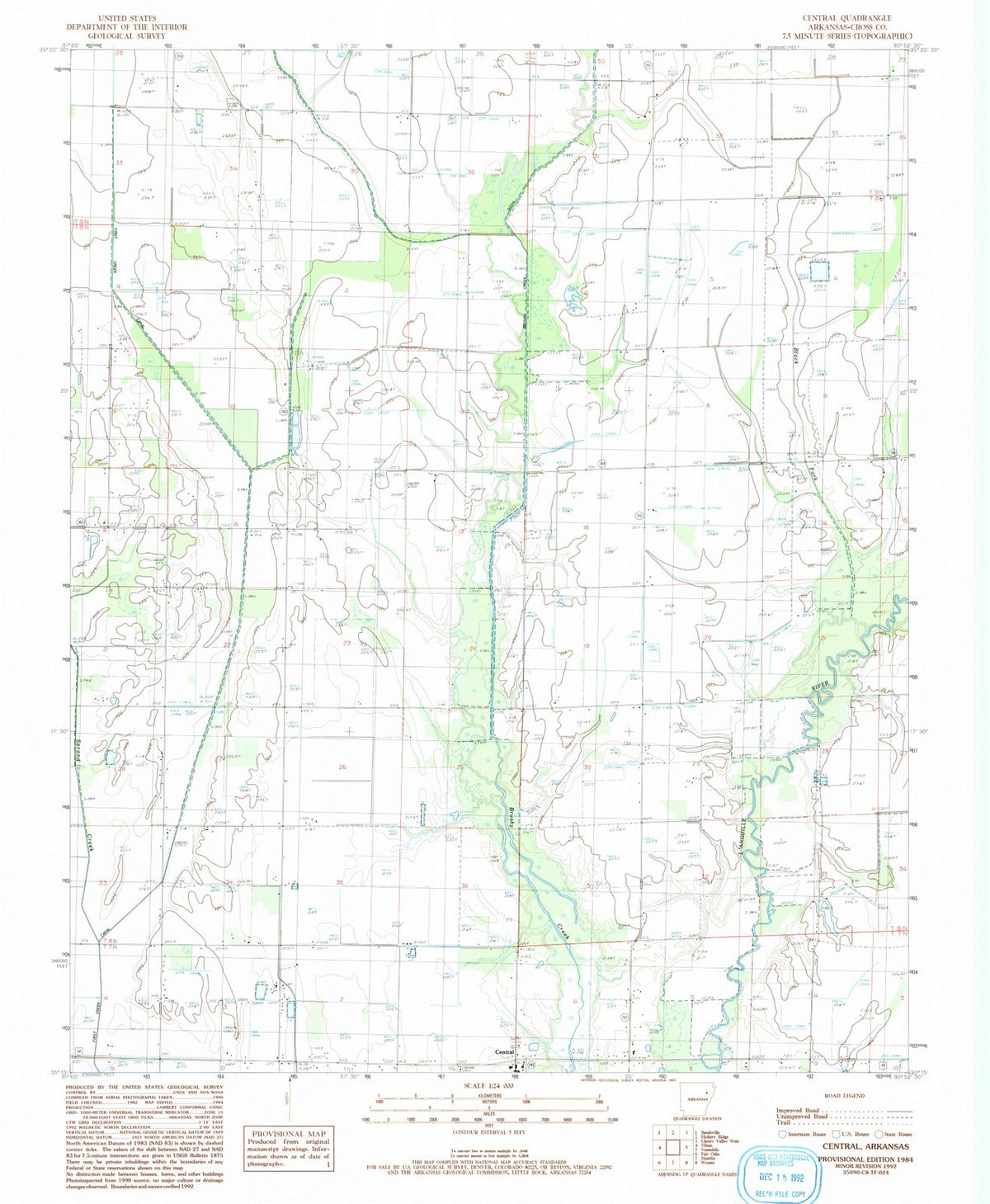 1984 Central, AR - Arkansas - USGS Topographic Map