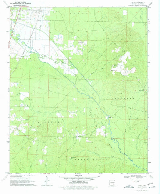 1970 Curtis, AR - Arkansas - USGS Topographic Map