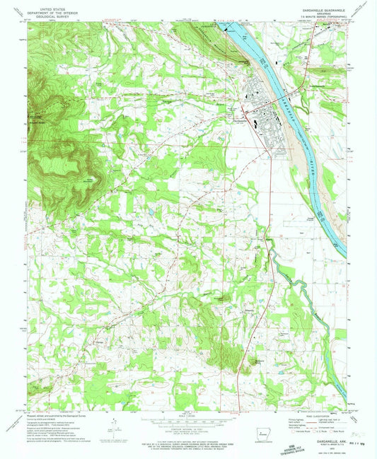 1972 Dardanelle, AR - Arkansas - USGS Topographic Map