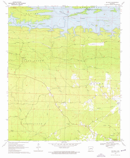 1970 De Gray, AR - Arkansas - USGS Topographic Map