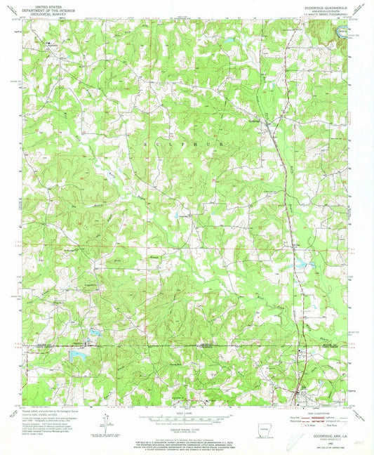 1952 Doddridge, AR - Arkansas - USGS Topographic Map v4