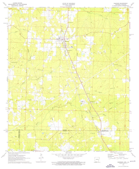1971 Emerson, AR - Arkansas - USGS Topographic Map v2